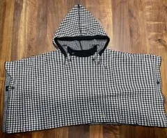 日本製 チェック柄 ベビーポンチョ フィス