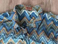 イタリア製　MISSONI ミッソーニ 長袖シャツ ジグザグ柄　XL相当　総柄のサムネイル