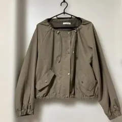 未使用✨THE SHOP TK ノーカラージャケット モカ sizeL