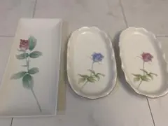 香蘭社 皿 3枚セット 薔薇 金彩のサムネイル
