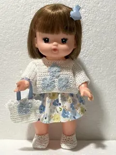 メルちゃん、ソランちゃんの春セーターセット❣️お袖ちょっと短め^ - ^ ブルー系