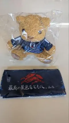 サッカー日本代表　テディベア＆ハチマキ【伊東純也・中村敬斗】セットのサムネイル