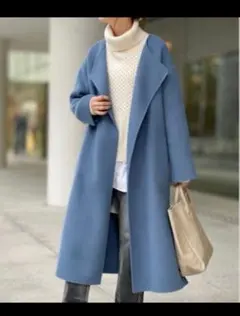 Spick & Span ロングコート ブルーのサムネイル