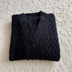 無印　ニットカーディガン(黒)
