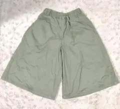 【GU】オリーブグリーン ワイドパンツ 110センチ