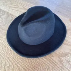 中折れハット（黒、フェルト、54㎝）