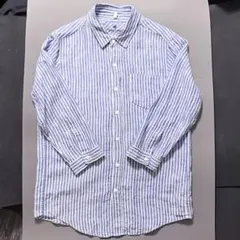 Sonny Label リネン ストライプ シャツ 七分袖 M