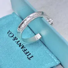 【美品】ティファニー　ナロー　フープ　ピアス　ミディアム　片耳　シルバー