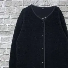 美品UNIQLO☆フリース ボアジャケット ブラック　レディースXL 1013