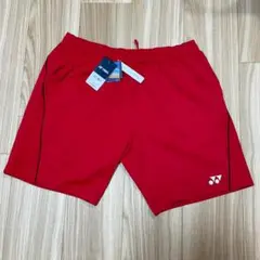 【新品】YONEX 15124 ハーフパンツ XO サンセットレッド