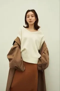 MINAMI TANAKA×CLANE V NECK KNIT TOPS 1