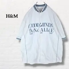 H&M☆ルーズフィット ベースボールシャツ 半袖【M】ホワイトのサムネイル