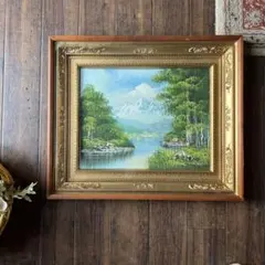 真作 北川照生 油彩 安曇野の山郷 原風景 - メルカリ