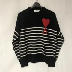 Lサイズ AMI PARIS AMI DE COEUR ストライプ セーター