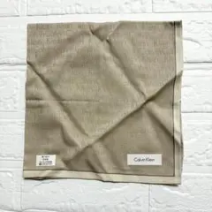 【未使用】Calvin Klein カルバンクライン ハンカチ メンズ ベージュ