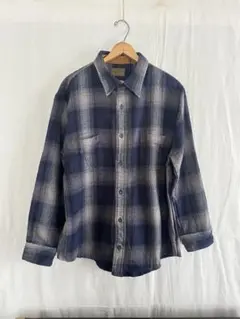 70s PENDLETON 青タグ オンブレ ウールボードシャツ ブルーグレー 70s PENDLETON 青タグ オンブレ ウールボードシャツ ブルーグレー
