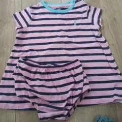 Ralph Lauren ワンピース とブルマ 2T ピンクストライプ