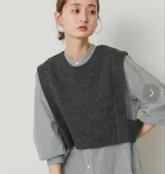 sense of place 2WAYニットショートベスト