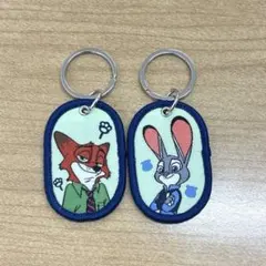 ディズニー ズートピア２ タグキーホルダー ニック ジュディ 2点セット セリア