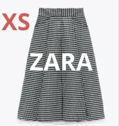 ZARA ザラ ギンガムチェック柄フレアスカートのサムネイル