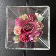 ブリザードフラワー　ガラスケース入り