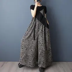【新品】おしゃれ度高め ワイドパンツ 切り替え サロペット オーバーオール