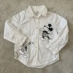 新品未使用　H&M キッズ　ベビー　ディズニー　長袖　白シャツ　90cm