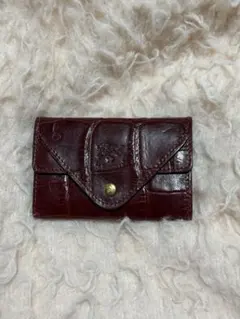 イルビゾンテ ダークレッド クロコダイル風財布
