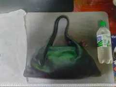 HANAE MORI 牛革 ハンドバッグ ブラック