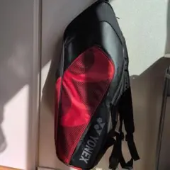 YONEX テニス/バドミントン/ラケットバッグ 黒/赤 収納本数6本