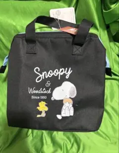 スヌーピー 保冷ランチバッグ 自立型 ワイヤー入り メッシュポケット付き 新品