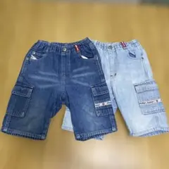 90 デニムカーゴパンツ 2枚セットのサムネイル