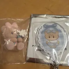 【未開封】リルアラモードGiGO チェックアクリルミラーキーホルダー ラテセット
