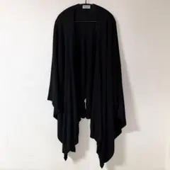 ジョンスメドレー 最高級メリノウール ニットケープ ショール 黒 英国製