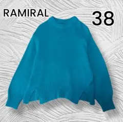 【RAMIRAL】大きいサイズ グリーン オーバーサイズ ゆるダボ ニット 38