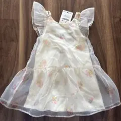 【新品・未使用】ZARA 花柄オーガンジードレス　92cm