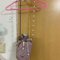【美品】【値下げ】玉城ティナコラボ　バケツ型パールショルダーバッグ