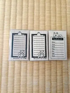 新品　ラバースタンプ　犬（3点セット）