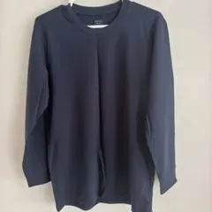 UNIQLO HEATTECH コットン 長袖 Tシャツ M ネイビー