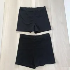 UNIQLO & Hotcott ブラックオーバーショーツ 130サイズ