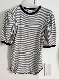 〈美品〉AMERI×MILLER POOFY TOPS ボーダーM