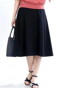 美品 リフレクト フレアスカート　Мサイズ　ネイビー　日本製　お仕事のサムネイル