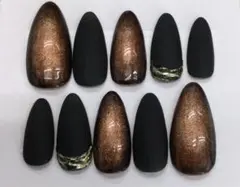 秋の新作H169/中央グラデーション/ブラウン/ブラック/マットネイル