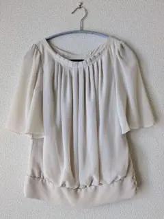 m’s select ベージュ シフォン 半袖 トップスのサムネイル