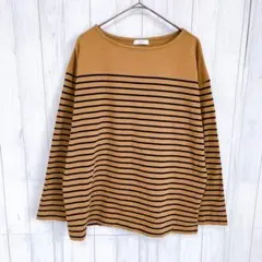 アーヴェヴェ 美品 大きいサイズ XL 綿100％ ボーダー柄Tシャツ 長袖