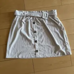 SHEIN コーデュロイ ミニスカート ベルト付き