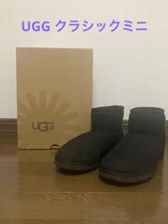UGG クラシックミニ　ブラックムートンブーツ