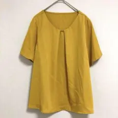 イング INGNI フレアスリーブ ブラウス 半袖 プルオーバー 【M】 黄色