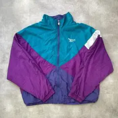 【Reebok】90s ナイロンジャケット マルチカラー ビッグシルエット XL