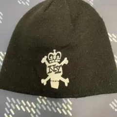 90s old stussy 黒 ニット帽　金タグ
